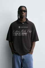 Washed Text Print Polo | Zara