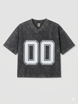T-shirt crop delavé