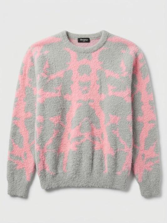 COW PRINT KNIT SWEATER
