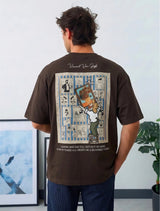T-shirt marron oversize Vincent Muse pour homme