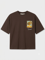 T-shirt marron oversize Vincent Muse pour homme