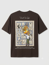 T-shirt marron oversize Vincent Muse pour homme