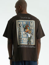 T-shirt marron oversize Vincent Muse pour homme