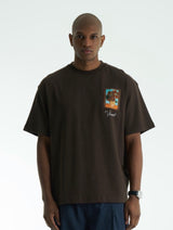 T-shirt marron oversize Vincent Muse pour homme