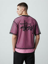 Mesh Layered Crop T-Shirt