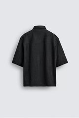 Embroidered Jacquard Shirt Oyster Black | Zara