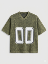T-shirt crop delavé