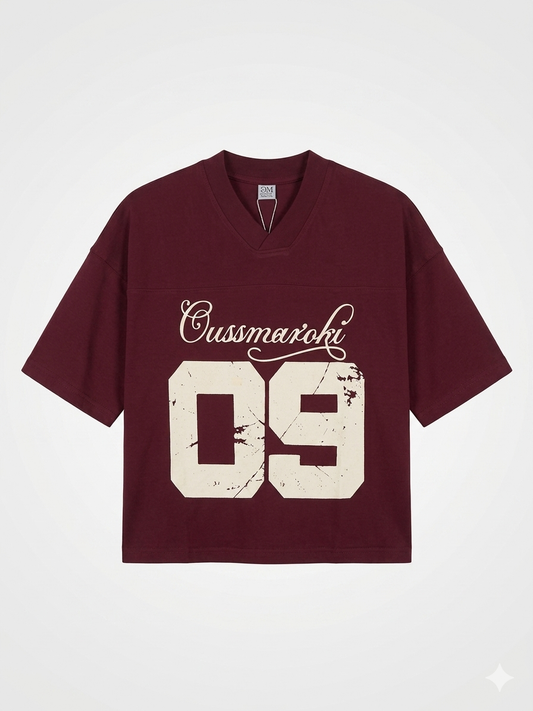 T-shirt Cropped Burgundy League 09