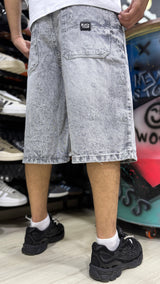Embroidered short Baggy Jeans
