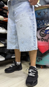 Embroidered short Baggy Jeans