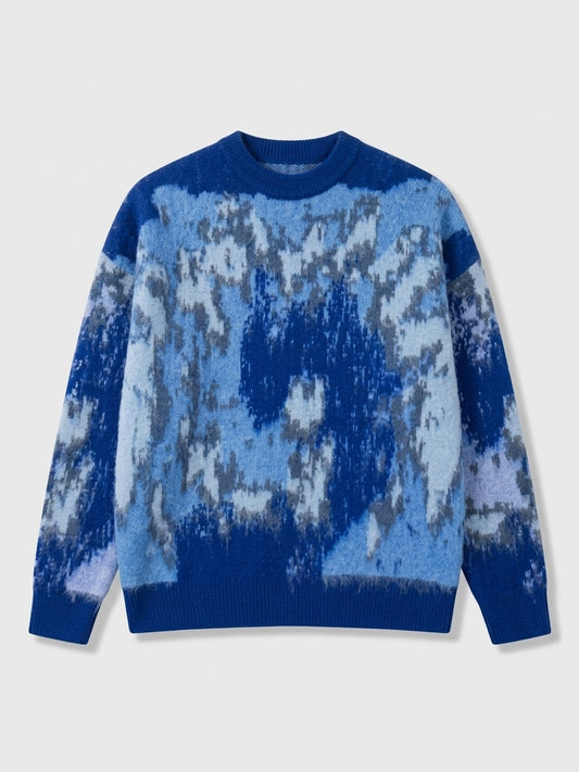 ABSTRACT PATTERN KNIT SWEATER