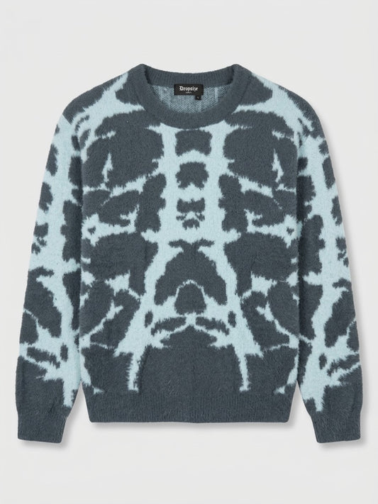 COW PRINT KNIT SWEATER