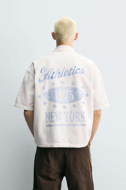Chemise RELAXED FIT WASHED PRINT SHIRT