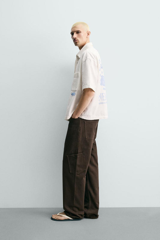 Chemise RELAXED FIT WASHED PRINT SHIRT