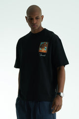 T-shirt noir oversize Vincent Muse pour homme