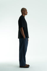 T-shirt noir oversize Vincent Muse pour homme