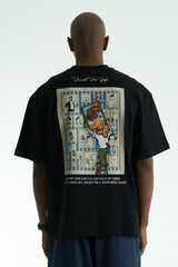 T-shirt noir oversize Vincent Muse pour homme