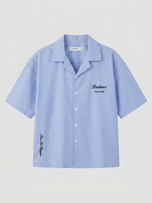 Chemise Crop Vertical Stripes