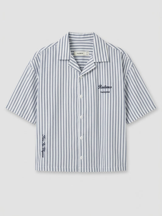 Chemise Crop Vertical Stripes