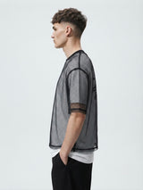 Mesh Layered Crop T-Shirt