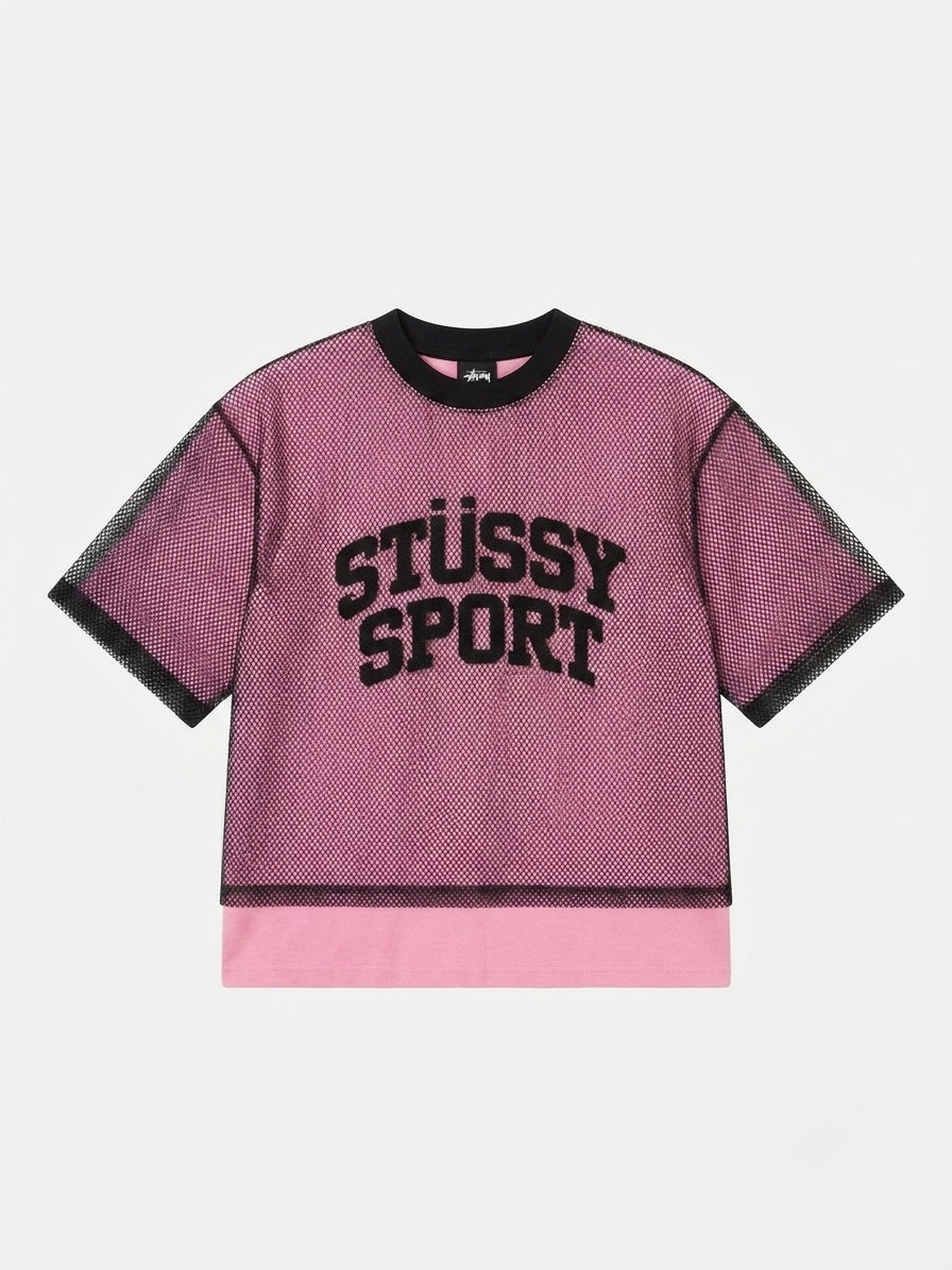 Mesh Layered Crop T-Shirt