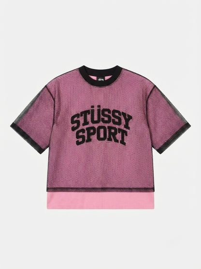 Mesh Layered Crop T-Shirt