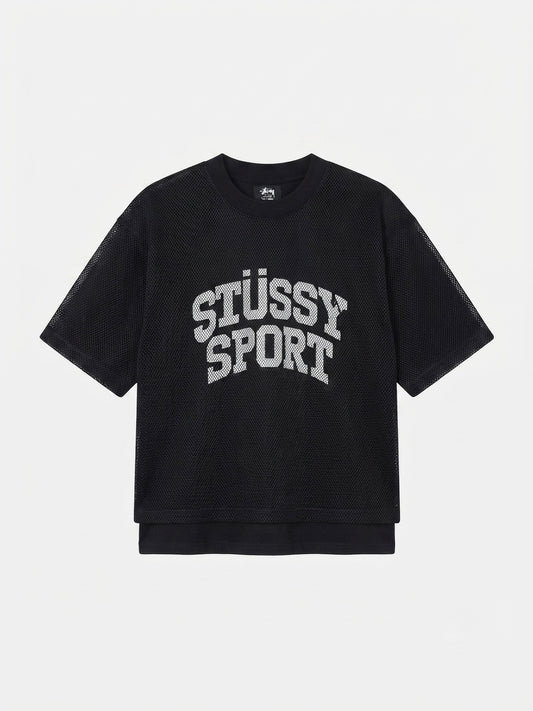 Mesh Layered Crop T-Shirt
