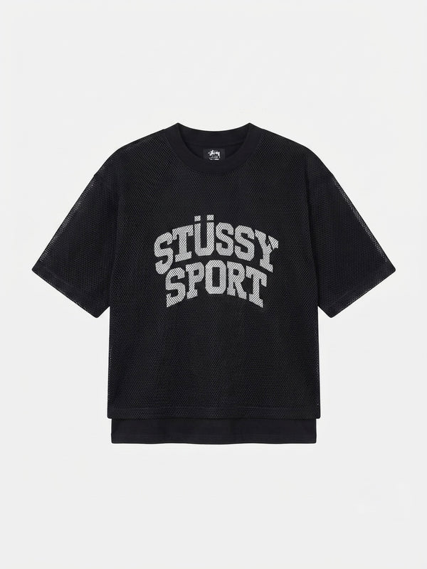 Mesh Layered Crop T-Shirt