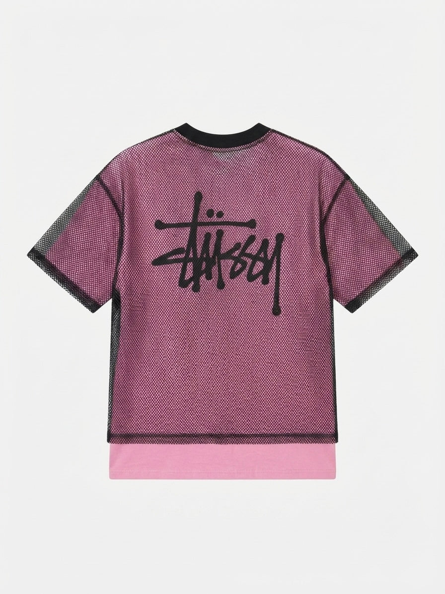 Mesh Layered Crop T-Shirt