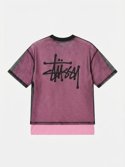 Mesh Layered Crop T-Shirt