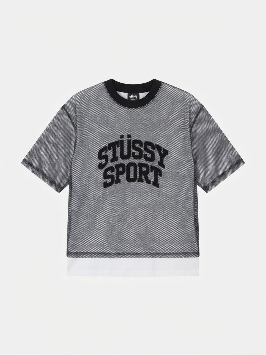 Mesh Layered Crop T-Shirt