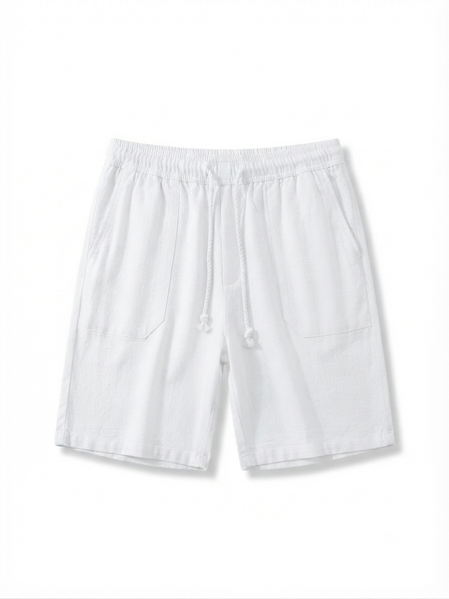 Rope Drawstring Linen Shorts