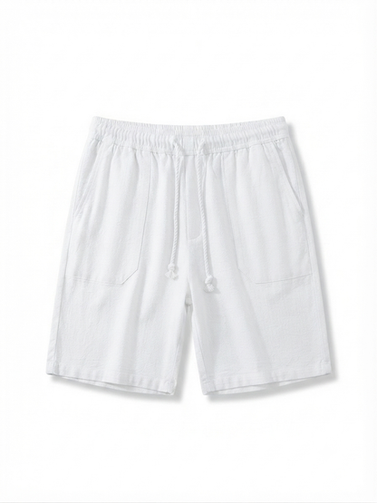 Rope Drawstring Linen Shorts