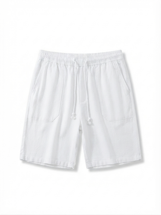 Rope Drawstring Linen Shorts