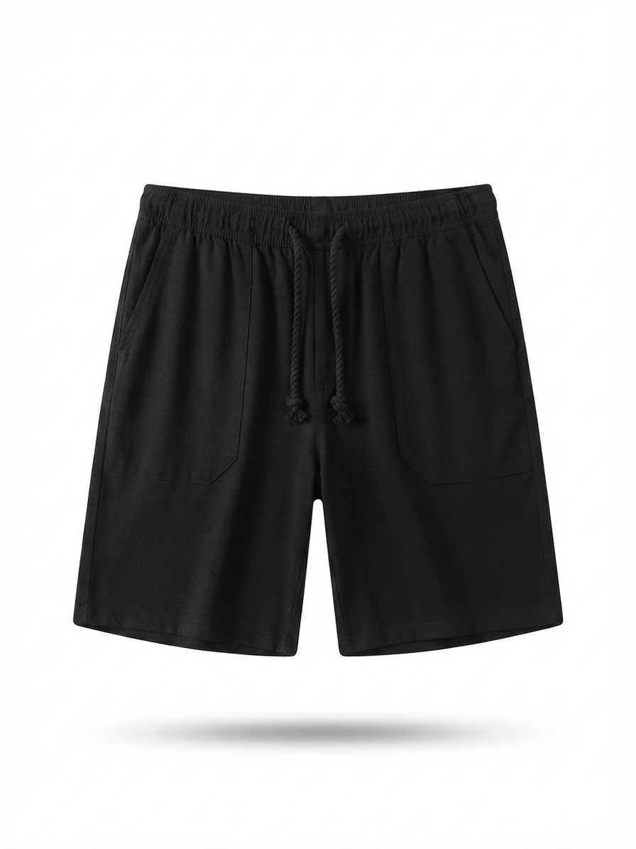 Rope Drawstring Linen Shorts