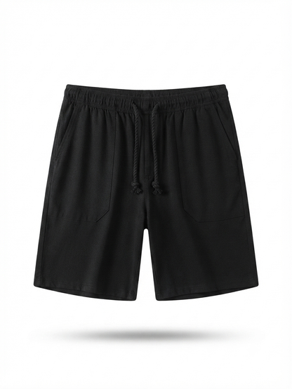 Rope Drawstring Linen Shorts