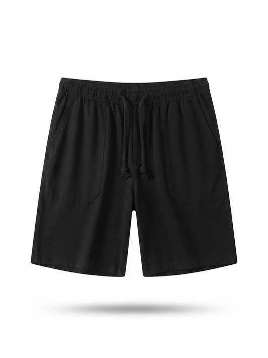 Rope Drawstring Linen Shorts