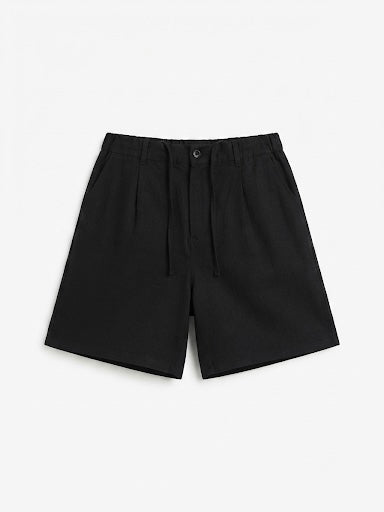 Pleated Linen Shorts